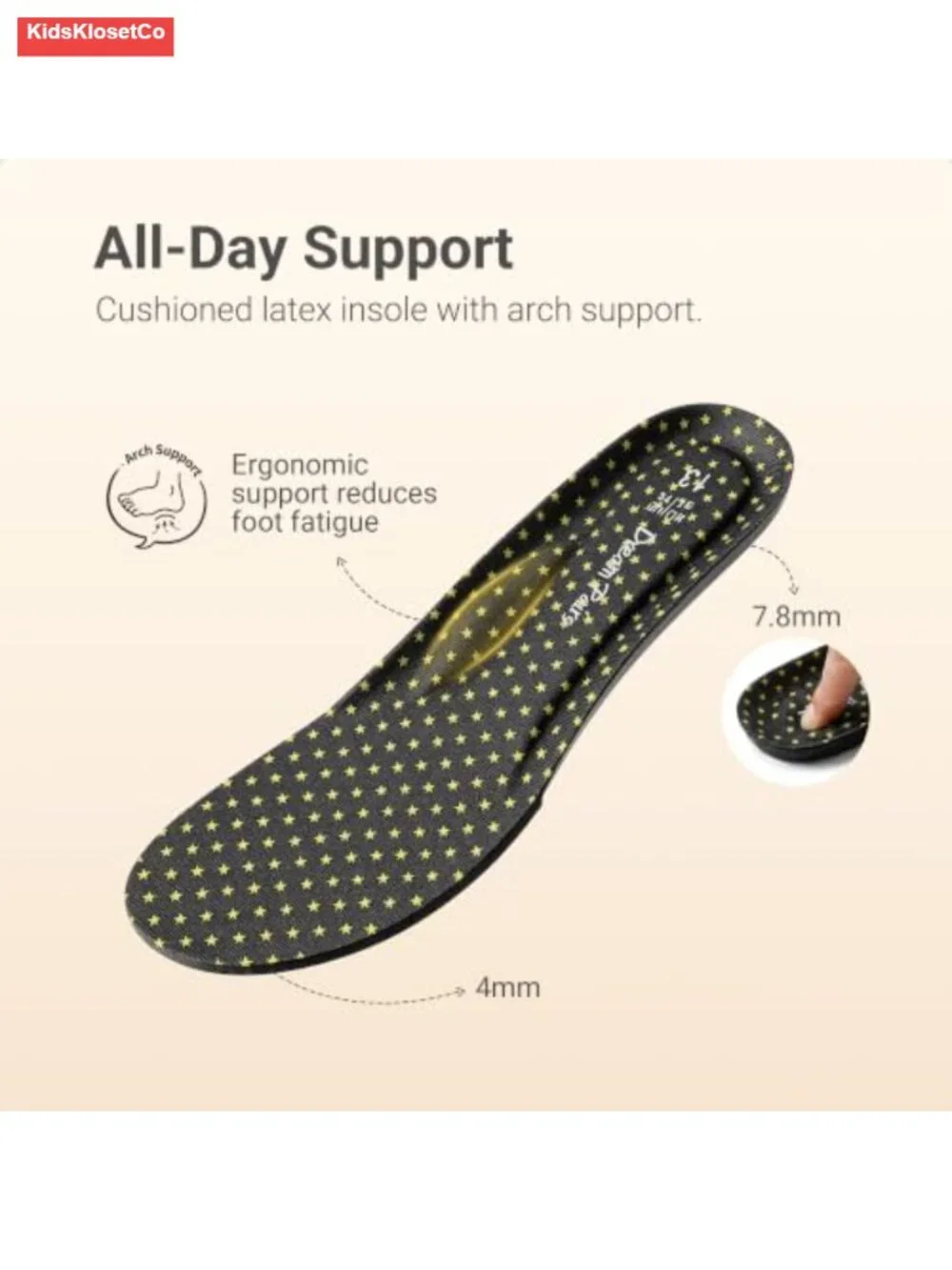 Girls School Uniform Mary Jane Flats with Arch Support Hook & Loop